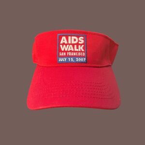 Y2K AIDS Walk San Francisco 2007 Red Visor - Adjustable